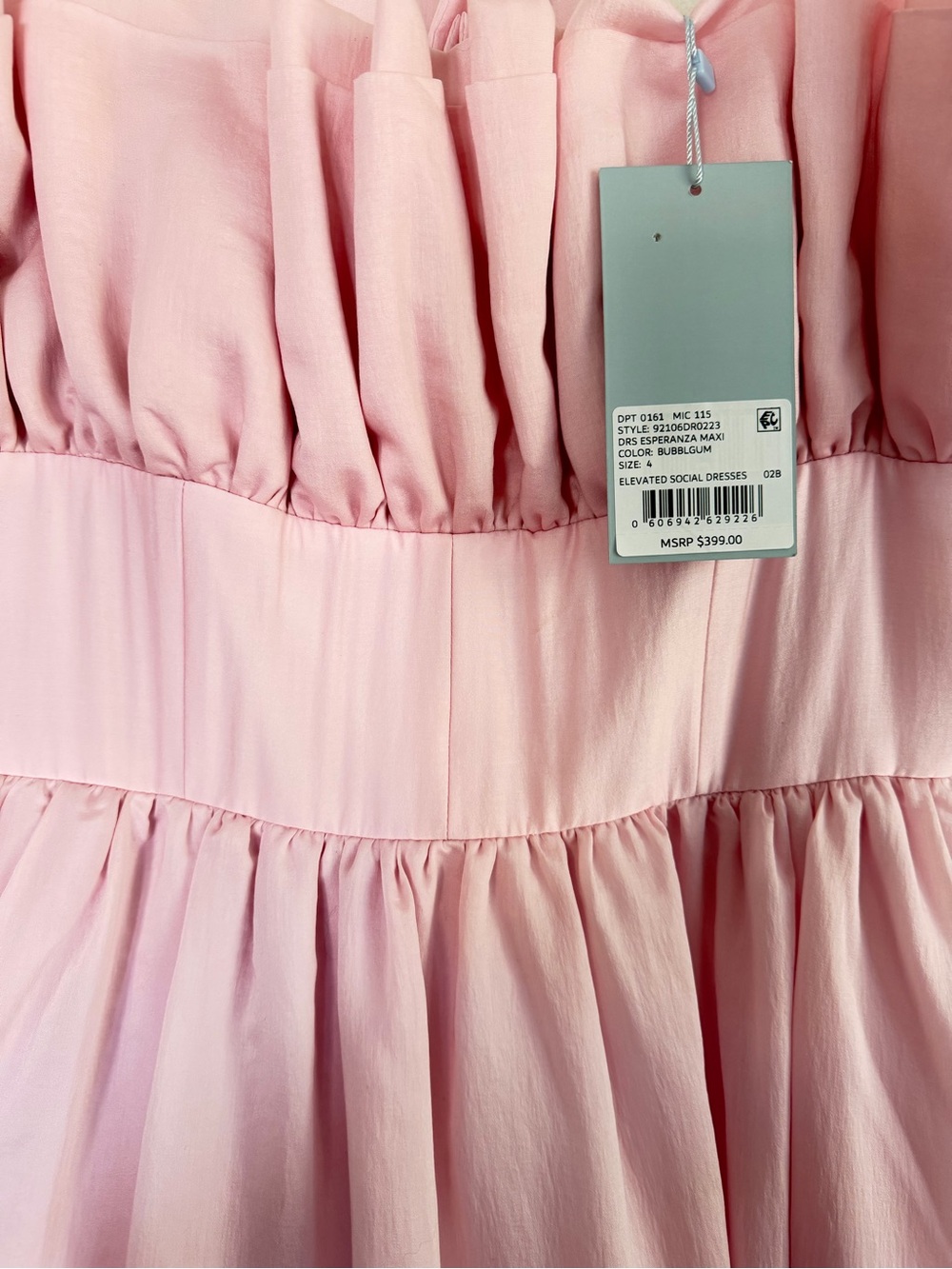 Antonio Melani Esperanza Strapless Maxi Dress Bubblegum Pink Size 4 - Picture 5 of 9